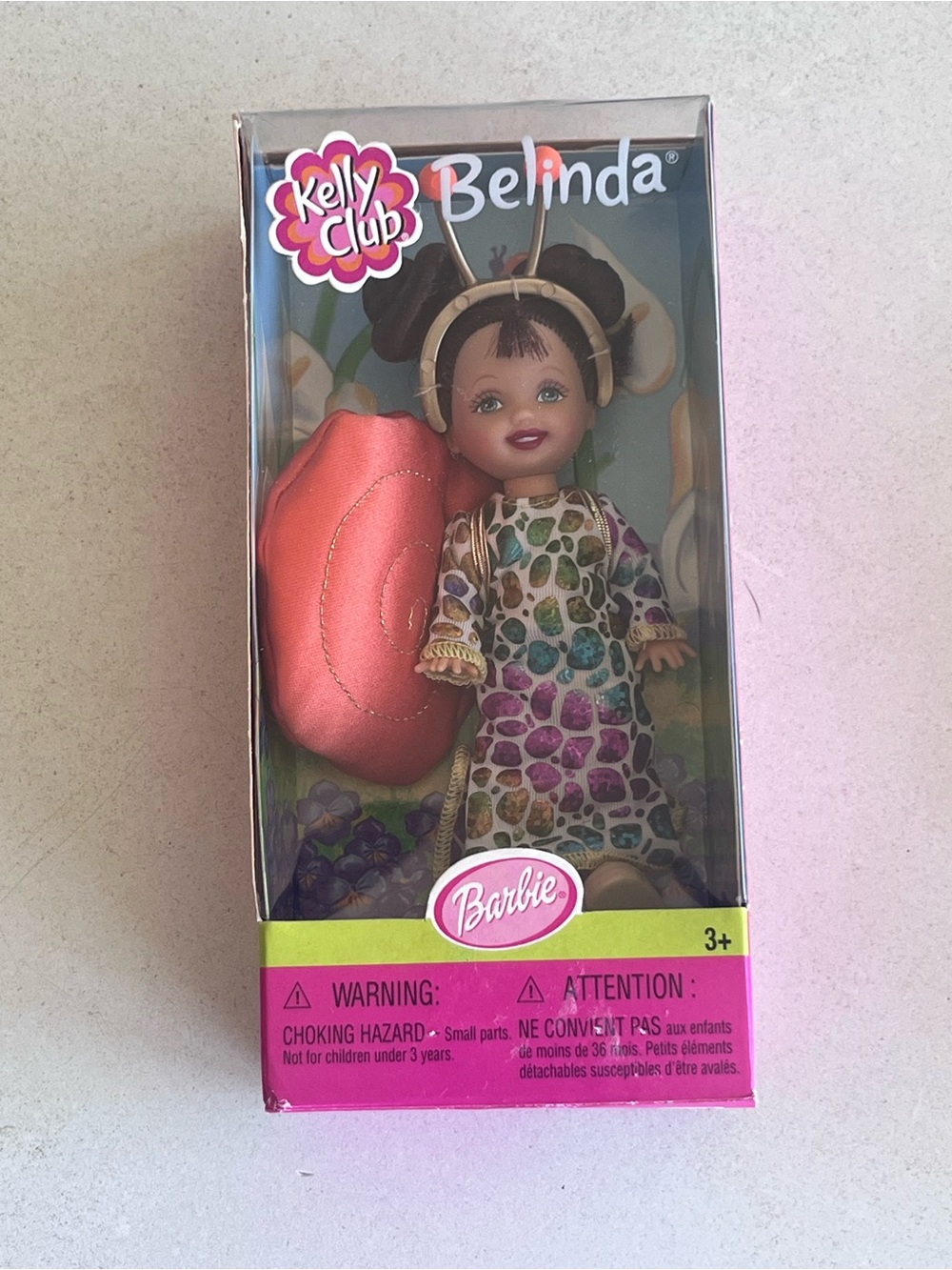 Barbie Kelly Club Belinda Snail Doll in Multicolor Dress with Pink Butterfly
